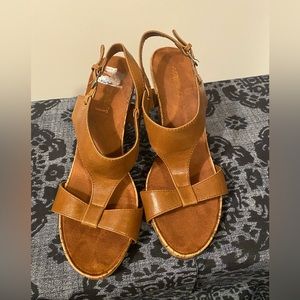 Aerosole "Plush" , size 10 M, brown wedge sandals